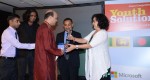 Vashkar Bhattacharjee from YPSA, Bangladesh receiving crest.