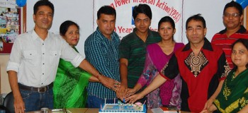 The program was inaugurated cutting an anniversary cake at YPSA Head Office, Chittagong.