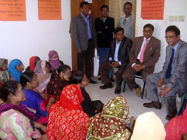 Visitors talking with the floating sex workers at DIC in Cox'sbazar