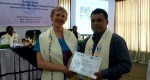 Md. Arifur Rahman receives Certificate of Appreciation from Ms. Sara Stephens of Winrock International