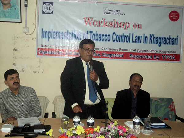 Workshop on Implementation of Tobacco Control Law in Khagrachari held