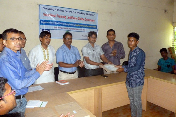 Vocational training certificate giving ceremony