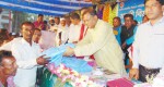 Insecticidal mosquito net distributed among poor families in Rangunia