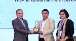 Chief Executive of YPSA Md. Arifur Rahman receives the award crest