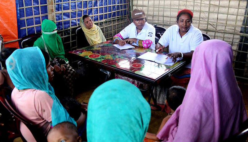 Women Friendly Space (WFS) at Moinerghona Camp in Ukhia, Cox’s Bazar.