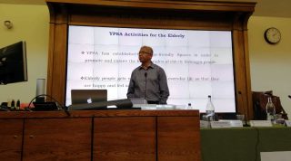Prof. Dr. Hafiz T.A. Khan presents YPSA Program in the conference