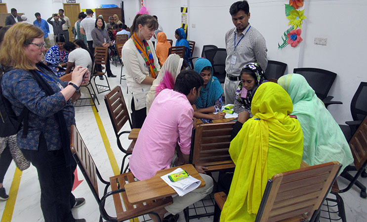 Bill and Melinda Gates Foundation team observes group work