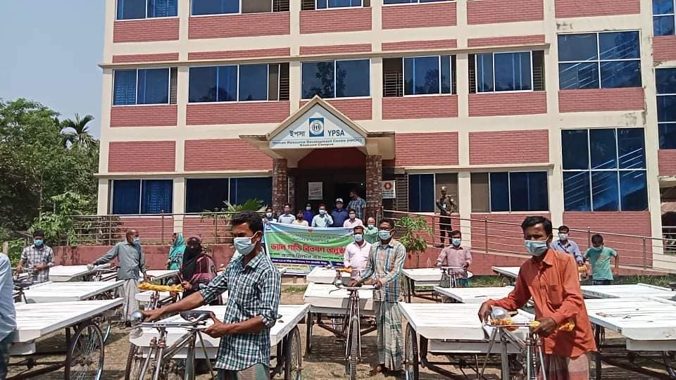YPSA distributes Rickshaw van