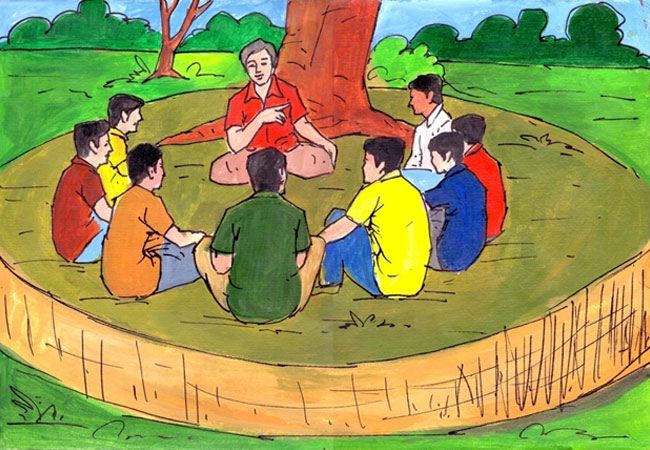 Meeting under a tree