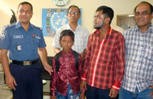 Child rescued and handover to his family.
