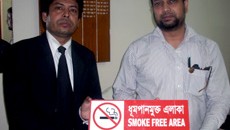 YPSA handed over No Smoking Signage to the ADC of Feni