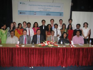 Mr. Ehsan Ul Fattah, Secretary, Ministry of Youth and Sports, Government of the People’s Republic of Bangladesh is seen with the UK and Bangladeshi Volunteers and other Guests