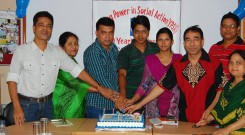 The program was inaugurated cutting an anniversary cake at YPSA Head Office, Chittagong.
