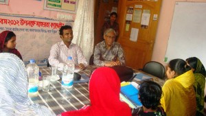 USAID evaluation team talk with the project staffs at Shelter Home, Cox'sbazar