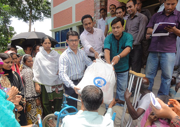 YPSA with the support of Plan Bangladesh distributed food and safe drinking water among the persons with disability
