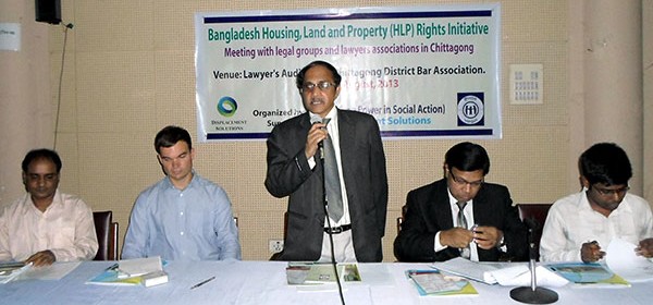 Md. Kamal Uddin, Secretary of Chittagong Bar Association addressing