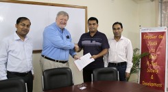 Official Award letter was signed between Mr.Steven LaVake , Chief of Party , COUNTERPART International Bangladesh and Md. Arifur Rahman , Chief Executive of YPSA
