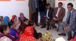Visitors talking with the floating sex workers at DIC in Cox'sbazar