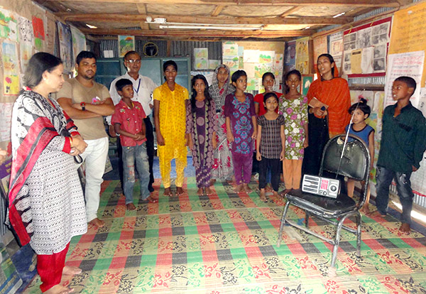 Ms. Anowara Begum at the listeners club in Guliakhali, Sitakund