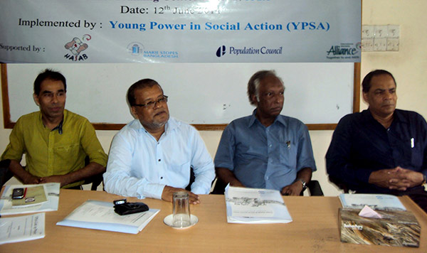 Dr. Md. Alauddin Mazumdar, Director, Department of Health, Chittagong, Dr. Sheikh Rokon Uddin Ahmed, Deputy Director, Department of Family Planning, Chittagong and Md. Mahabubur Rahman, Director (SD), YPSA were present in the meeting.