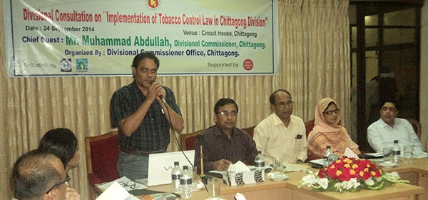 Divisional consultation on “Implementation of Tobacco control Law in Chittagong division”