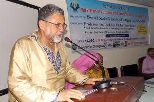 Panel speaker giving his speech 