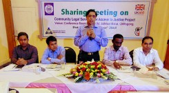 Mr. Mesba Uddin, Deputy Commissioner of Chittagong addressing in the meeting