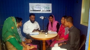 Radio talk show at Radio Sagor Giri