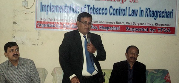 Workshop on Implementation of Tobacco Control Law in Khagrachari held