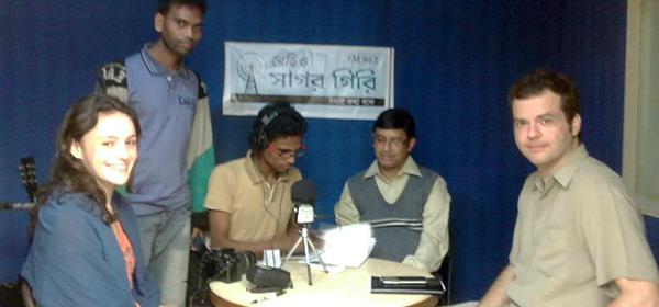 The team attend Radio talk show