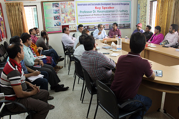 Workshop on Governance and Sustainable Development: Bangladesh Perspectives held
