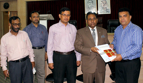 Md. Arifur Rahman handover 132 Digital Talking Books (CD) to honorable Vice-Chancellor of CU