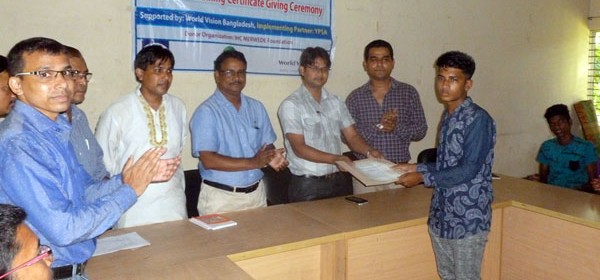 Vocational training certificate giving ceremony