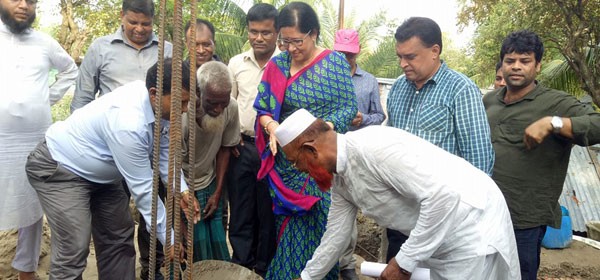 The construction work was launched by Ms. Farah Kabir, Country Director of Actionaid Bangladesh, Md. Arifur Rahman, Chief Executive YPSA and UNO of Banskhali