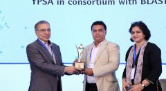 Chief Executive of YPSA Md. Arifur Rahman receives the award crest