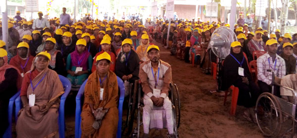 Persons with disability come from different places at the convention