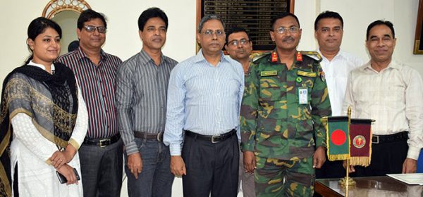 A group photo of YPSA Management with the Director of CMCH, Brigadier General Md. Jalal Uddin.