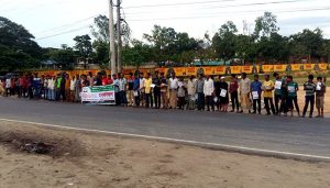 YPSA arranged human chain at Chakaria on International Youth Day 18