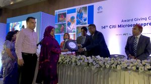 On behalf of YSPA, Nurjahan Begum received the award for Best Female Entrepreneur