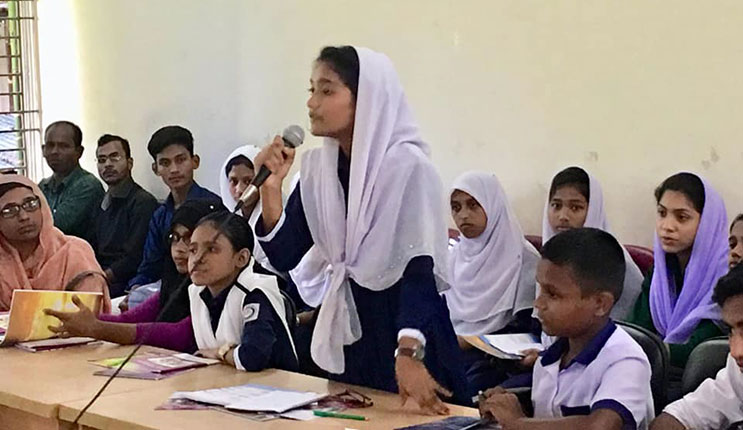 Speech by a girl