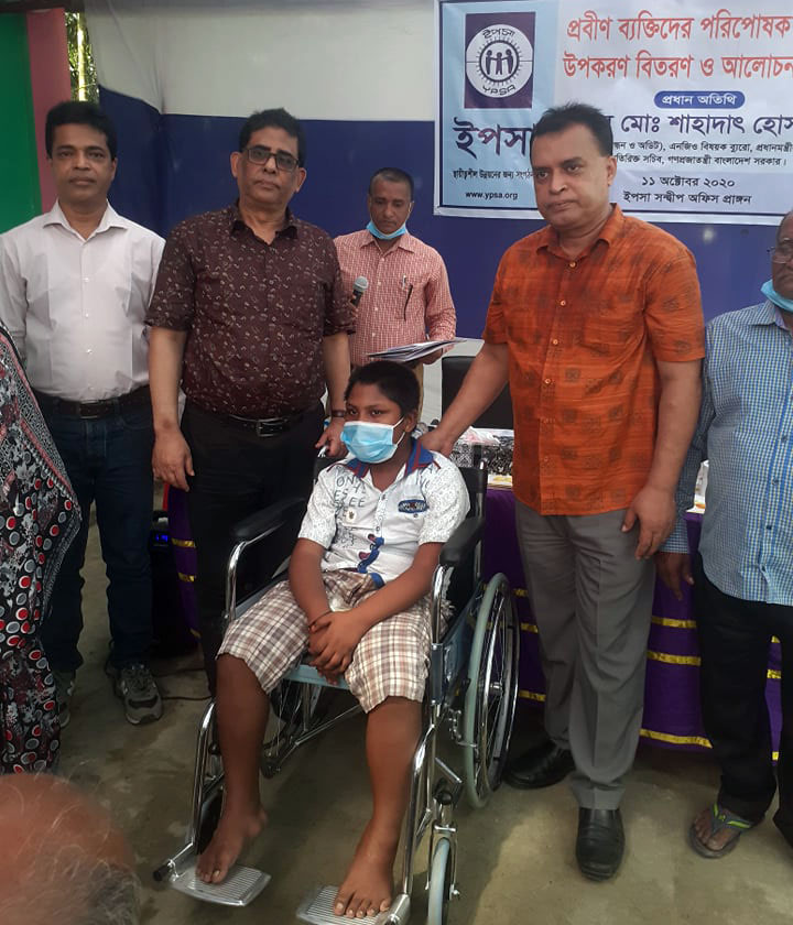 Wheel chair distribution by YPSA