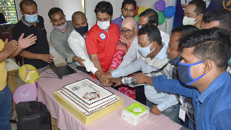 Cake cutting at Ukhiya Office
