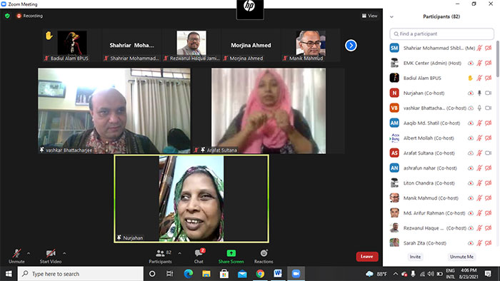 Screenshot of virtual meeting 3