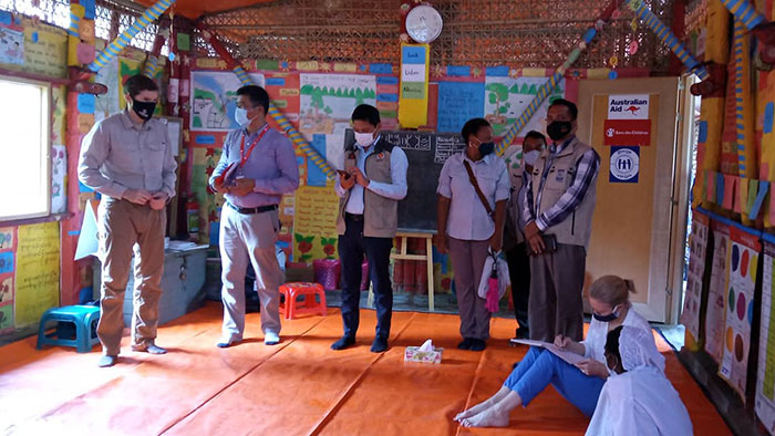 Visitors inside the Learning Center