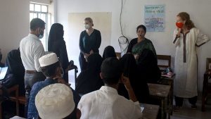 Visitors with Madrasha students