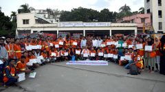 Group photo in front of Fire Service & Civil Defence, Chattogram
