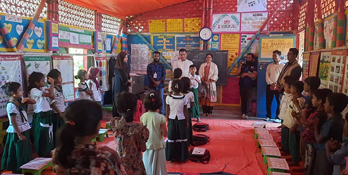 Learning center at Rohingya camp