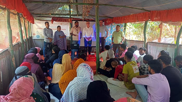 Community Screening (CS) video session on ‘Conflict Mitigation’ at Khondokarpara in Ratna Palong Union