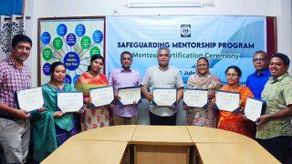 Group photo. Safeguarding Mentees showing certificates.