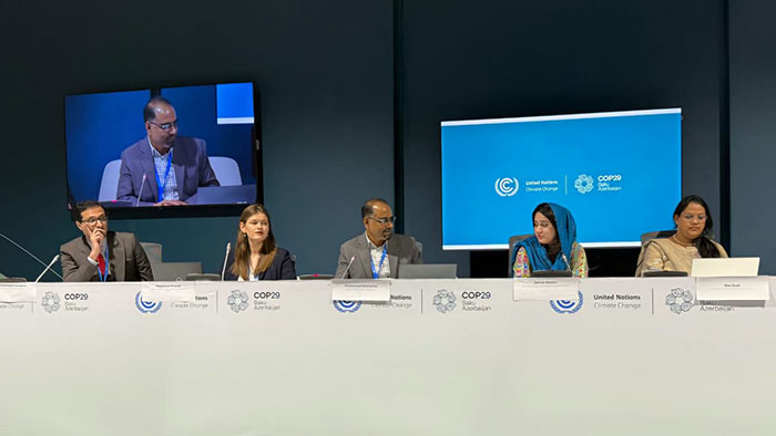 YPSA Representative in a session at UNFCCC COP29 in Baku, Azerbaijan